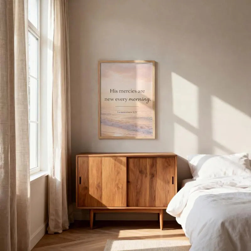 Lamentations 3:23 Beach Wall Art – His Mercies Are New Every Morning