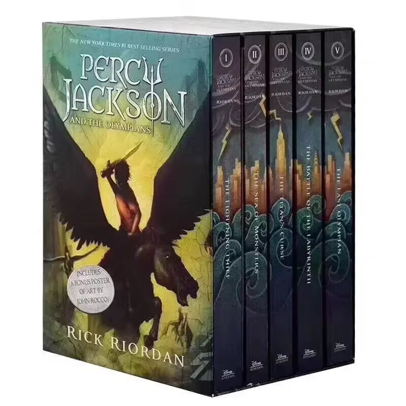 5 Books/Set Percy Jackson & the Olympians English Original Novel Books Children'S English Picture Book Setsbooks