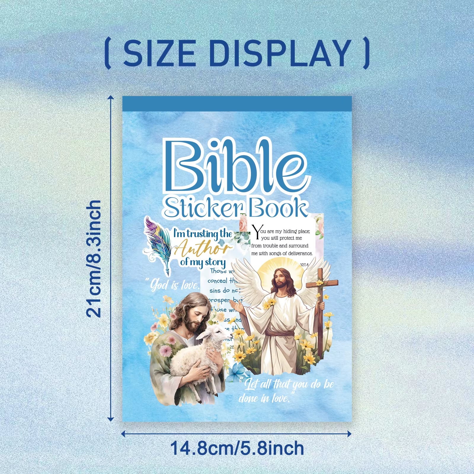 28 Sheets Bible Inspirational Sticker Book Colorful Butterfly Flowers Bible Verse Faith Stickers for Journaling Planner Laptop