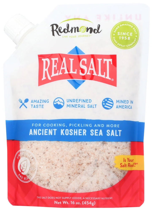 Real Salt Gourmet Kosher Sea Salt, 16 Oz